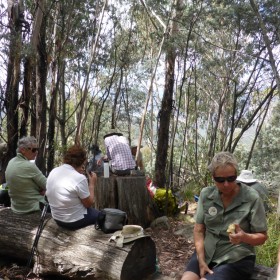 lunch at the Orroral Valley Lookout off the Square Rock Walking Track, 15 February 2018