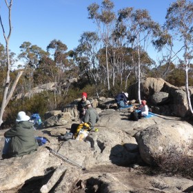 lunch at Booroomba Rocks, 18 July 2019