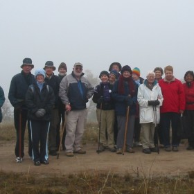 Fadden Ridge, cold and foggy walkers, 12 June 2009