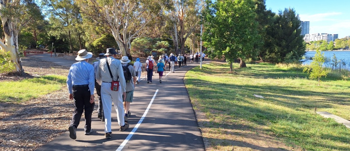 Lake Ginninderra to UC, 28 January 2025